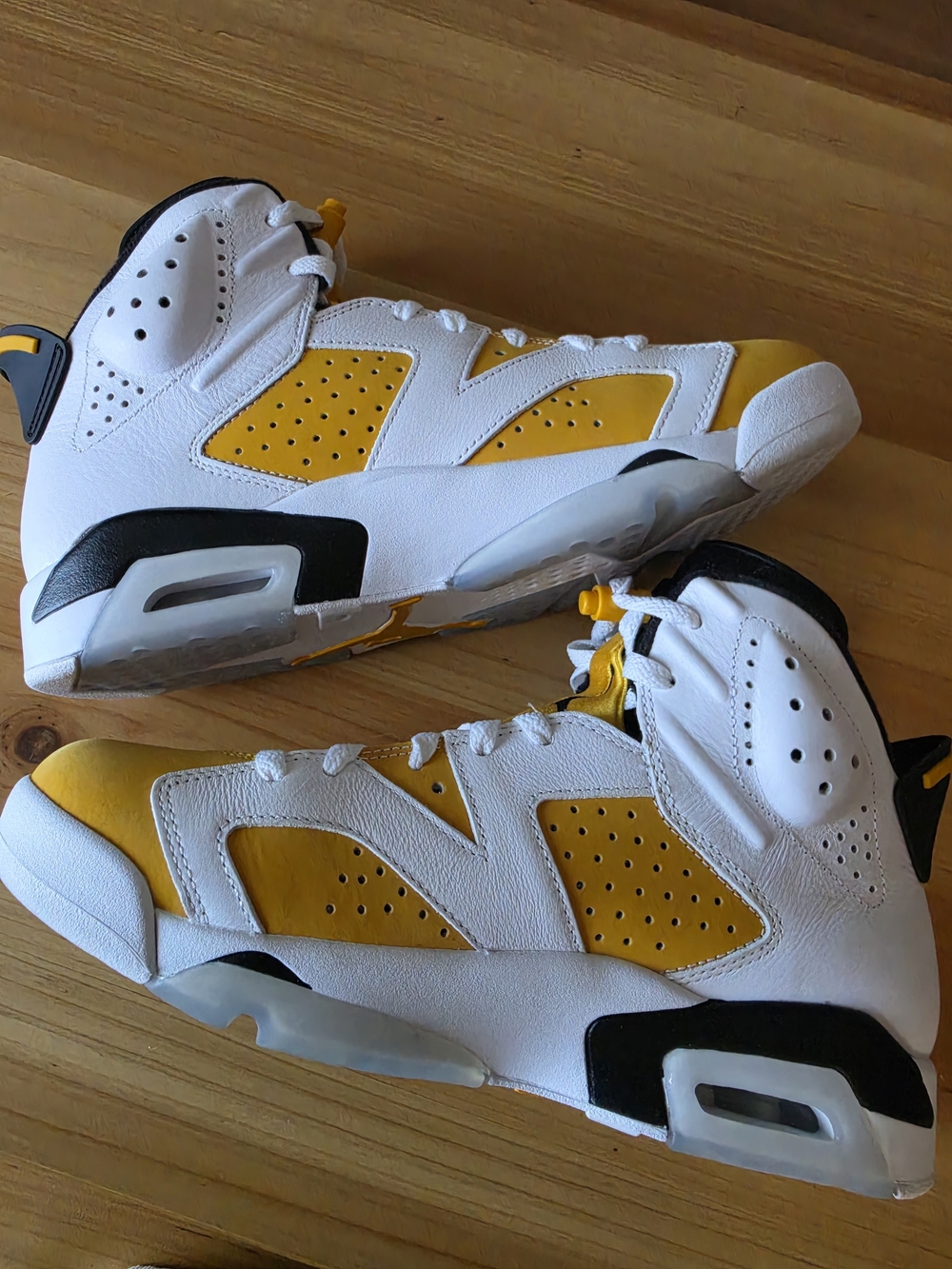 Jordan Kids White and Yellow High-Top Sneakers